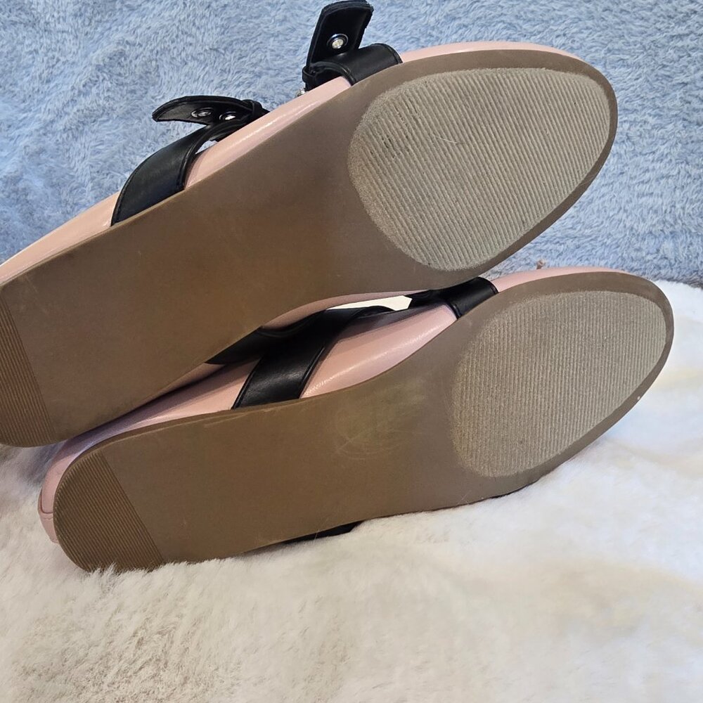 Madden Girl Pearll Crossband Ballet Flats pink & black Women's Size 11 NEW - Picture 5 of 9